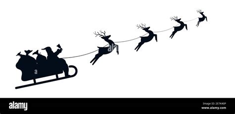 Santa Claus Sleigh Silhouette