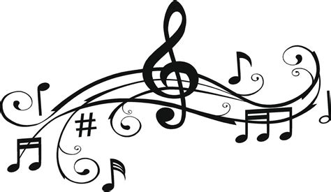 music notes clipart black and white - Clip Art Library