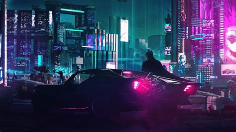 1366x768px, 720P Free download | Batman in Cyberpunk 2077 Ultra, Purple Cyberpunk HD wallpaper ...