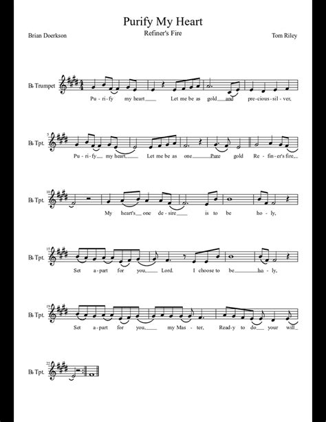 Purify My Heart sheet music download free in PDF or MIDI