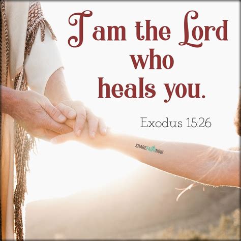 I am the Lord who heals you. Stay connected with God @Jesus_replied # ...