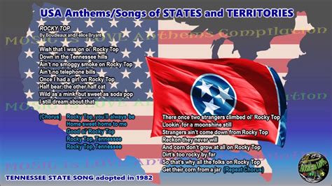 Tennessee State Song ROCKY TOP with music, vocal and lyrics - YouTube