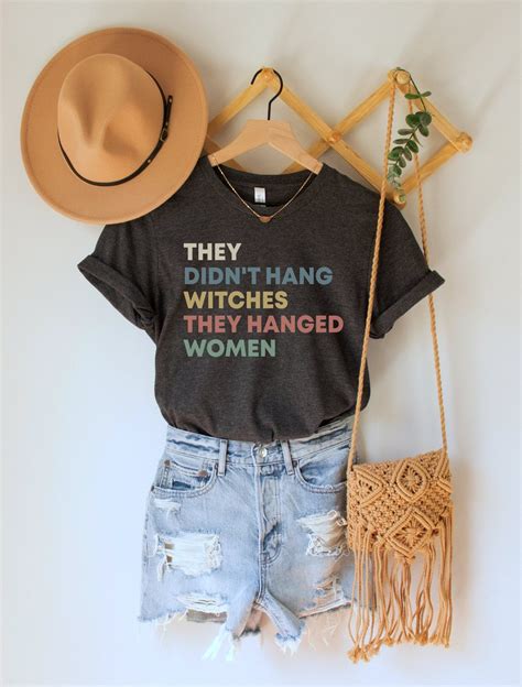 They Didn't Hang Witches They Hanged Women Shirt, Feminist Witch Tee ...