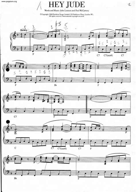 The Beatles-Hey Jude Sheet Music pdf, - Free Score Download ★