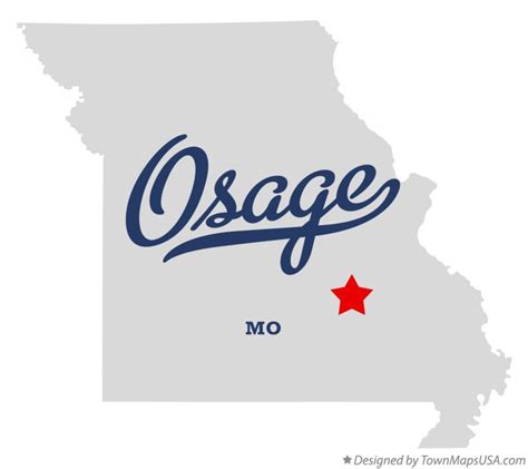 Map of Osage, Dent County, MO, Missouri