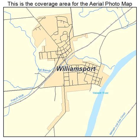 Aerial Photography Map of Williamsport, IN Indiana