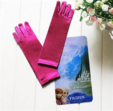 2021 Girls Frozen Elsa Gloves Princess Kids Gloves For Costume Long ...