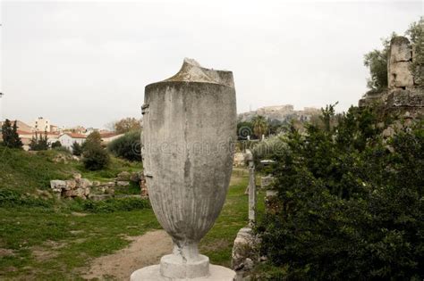 Ruins at the Roman Agora in Athens Stock Image - Image of traditional ...