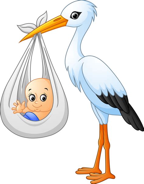 Cartoon stork with cute baby vectors 05 free download