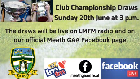 2021 Meath GAA Club Championship Draws - Meath G.A.A.