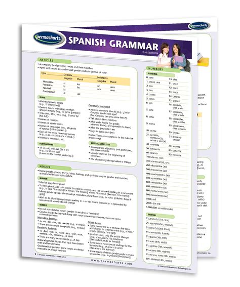 Spanish Grammar Study Guide - Quick Reference Resource