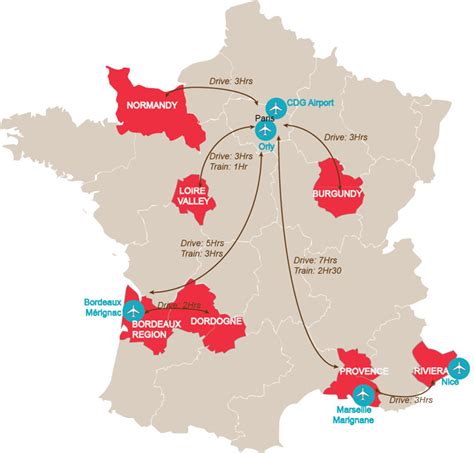 Airport Map of France | Major France Airport Map | WhatsAnswer