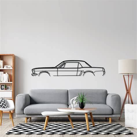 Mustang 1965 Classic Silhouette Metal Wall Art – PetrolVibes