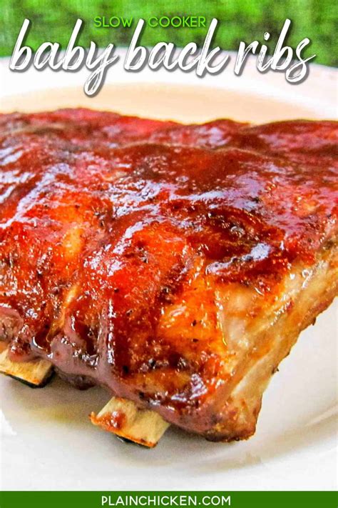 Slow Cooker Baby Back Ribs - Plain Chicken