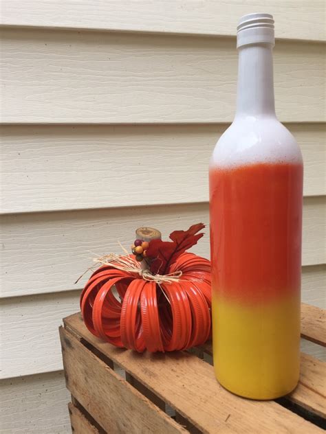 Candy Corn Wine Bottles Fall Decor Halloween Decorations - Etsy