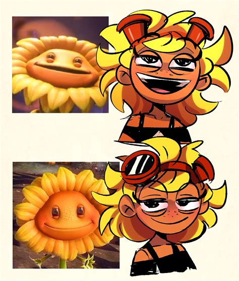 "Why does the sunflower from PvZGW2 looks like she's stoned out of her mind" | Plants vs ...