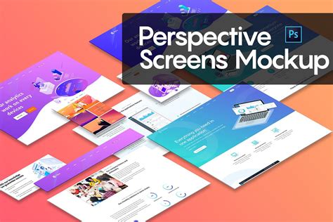 Perspective Screens Mockup, a Device Mockup by KL-Webmedia