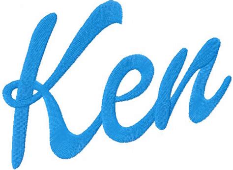 Ken name embroidery design