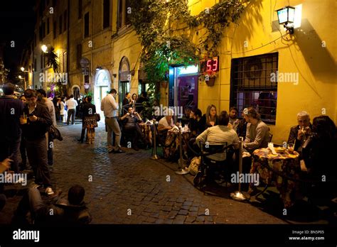 Nightlife in Trastevere, Rome, Italy Stock Photo, Royalty Free Image: 30245157 - Alamy