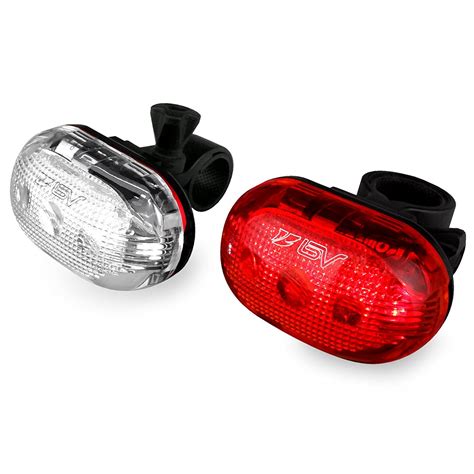 BV Bike Light Set, Bicycle LED Headlight and Taillight Set, Quick-Release, Weather Resistant ...