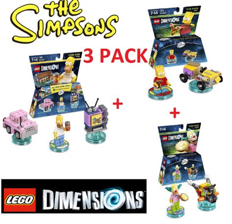 Lego Dimensions Simpsons Lote 3 Pack Oferta Remate Figura | Envío gratis