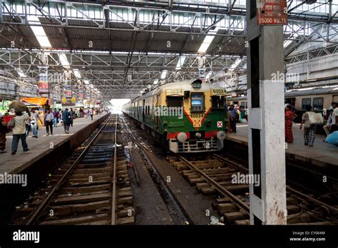 Train in the Sealdah Railway Station in Kolkata, India Stock Photo ...