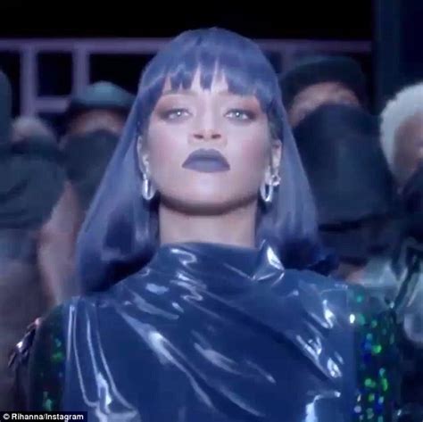 Rihanna gives death stare as she comes face-to-face with herself in ...