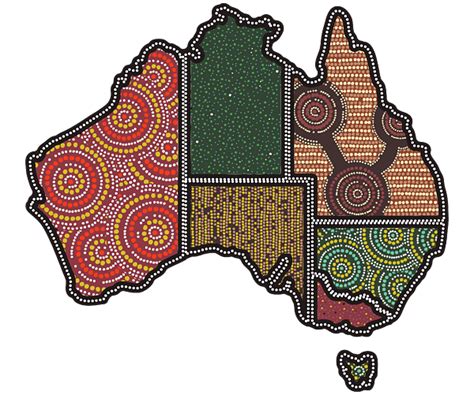 Authentic Aboriginal Art Australia Map Artwork Poster For Sale By ...