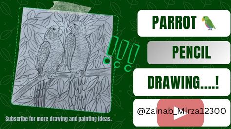 How to draw a parrot || cute parrot drawing || me tota me tota || easy parrot drawing. - YouTube