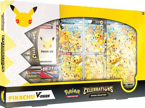 Pokémon TCG: Celebrations - Pikachu V-Union Special Collection Box ...