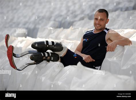 Paralympics - Oscar Pistorius Photocall - Olympic Park Stock Photo - Alamy