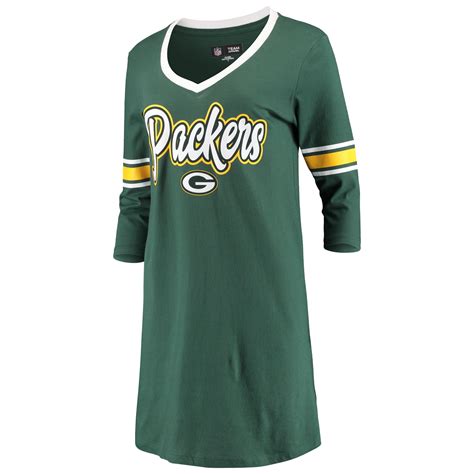 Green Bay Packers New Era Women's Athletic V-Neck Dress - Green - Walmart.com - Walmart.com