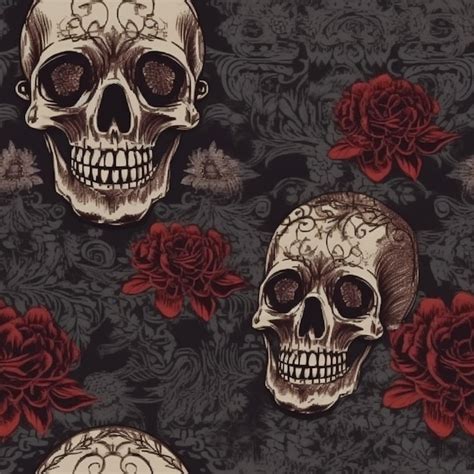 Premium Photo | Day of the dead skull wallpaper