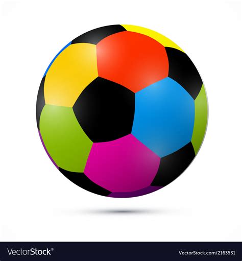 Colorful football ball Royalty Free Vector Image