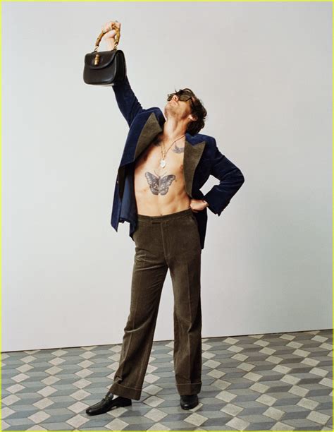 Harry Styles Strikes a Playful Pose in Gucci HA HA HA Campaign Photos ...