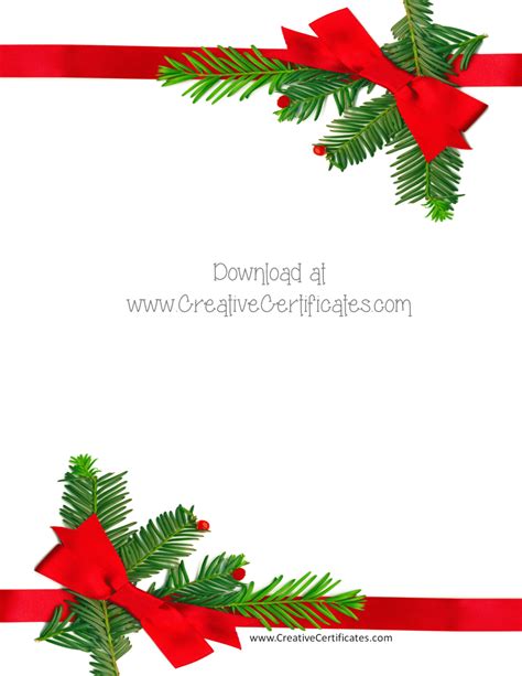 Free Christmas Border Templates - Customize Online then Download