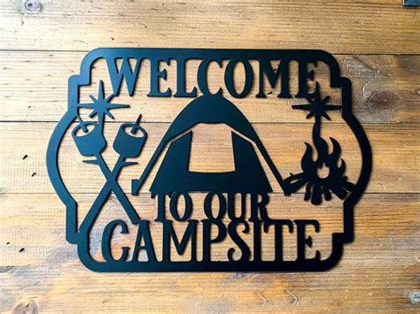 Metal Welcome Sign Camping Gift RV Sign Fathers Day Gift | Etsy | Metal ...