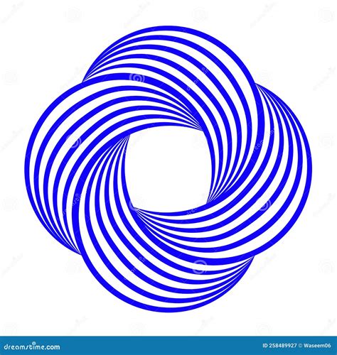 Blue abstract knot logo stock vector. Illustration of overlap - 258489927