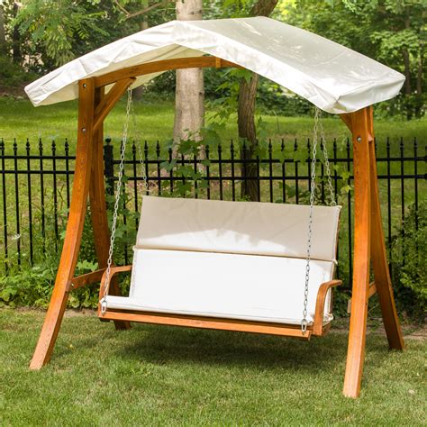 Leisure Season Herndon Porch Swing with Canopy & Reviews | Wayfair