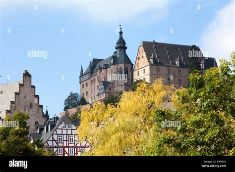 Marburg Castle, Landgrafenschloss, Marburg, Hesse, Germany, Europe Stock Photo - Alamy