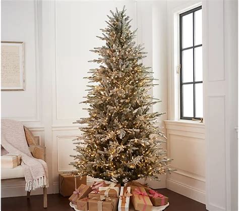 Bethlehem Lights Flocked 8.5' Micro LED Christmas Tree w/ Storage Bag ...