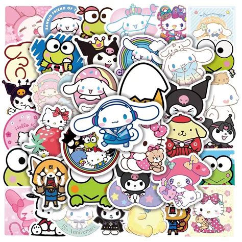 Buy Kawaii Stickers, 100 Pcs My Melody and Kuromi Stickers, Hello Stickers, Cinnamoroll ...