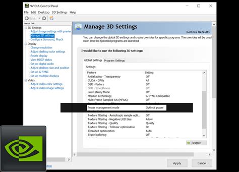 Geforce manage 3d settings - sanyhu