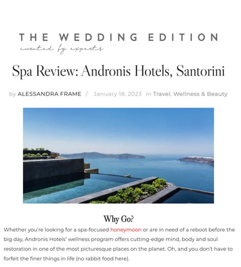 Spa Review: Andronis Hotels, Santorini - Andronis