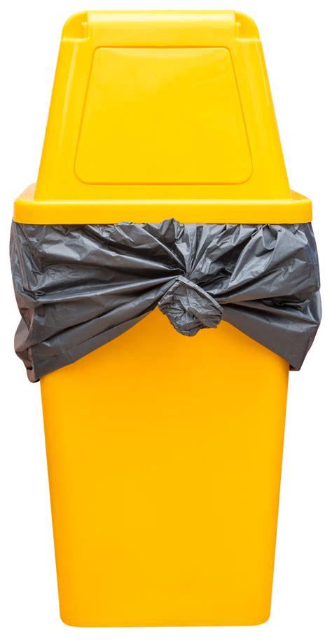 Yellow recycle bin 20036662 PNG