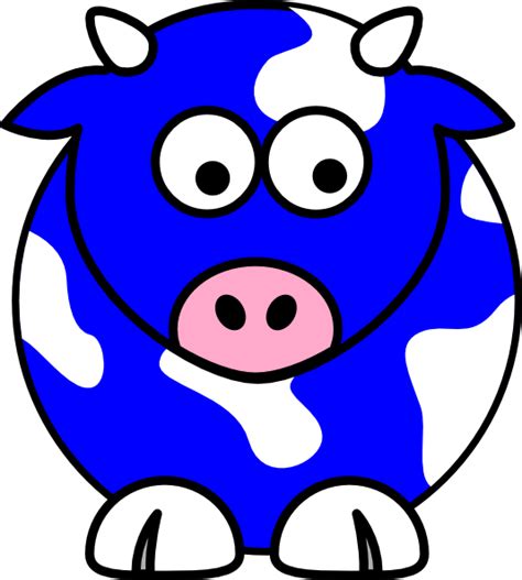 Blue Cow Clip Art at Clker.com - vector clip art online, royalty free & public domain