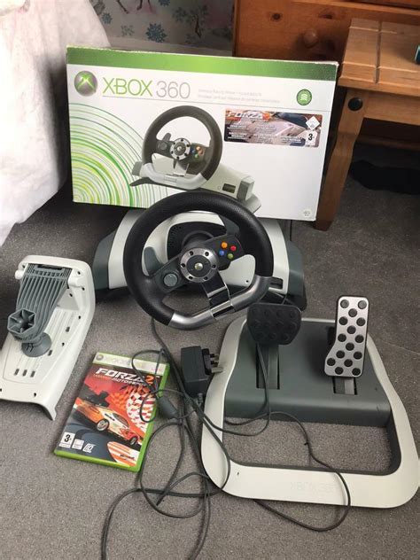 Xbox 360 wireless racing wheel and pedals with portable racing seat and ...