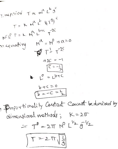 The time period T of oscillation of a simple pendulum depends on the following quantities ...