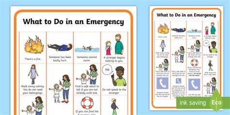 What To Do In An Emergency Display Poster (teacher made)