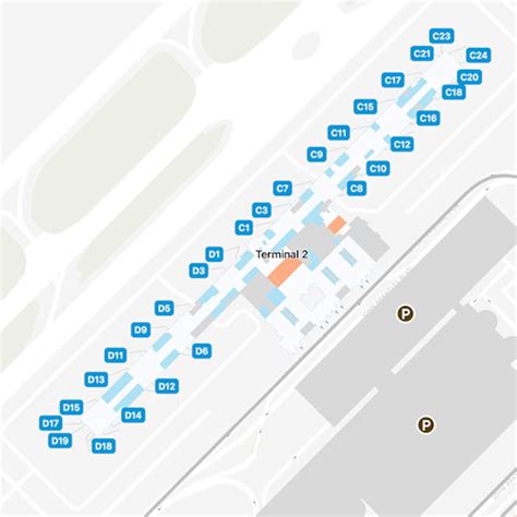 Raleigh-Durham Airport RDU Terminal 2 Map